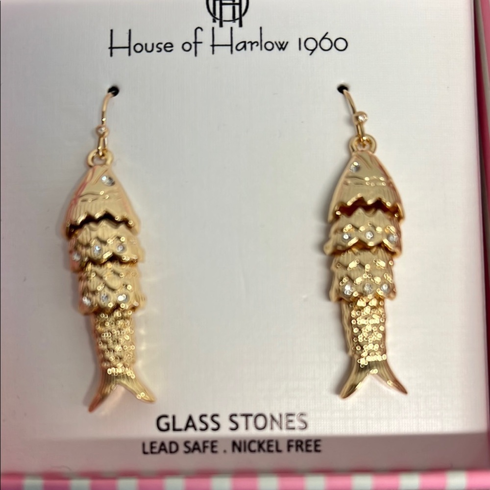 House of Harlow 1960 | Gold Fish Dangle Earrings ✨ - Picture 5 of 5